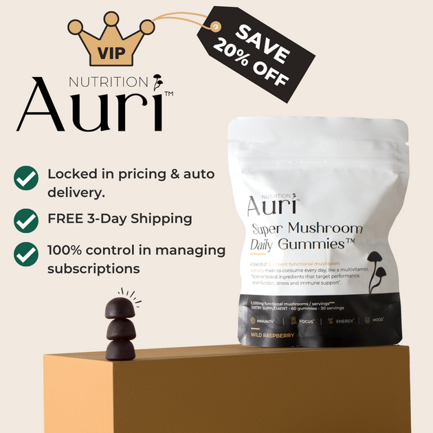 Auri Super Mushroom - Daily Gummies – Fix Wellness & Beauty